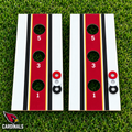 WishyWashy white striped washer toss board set in Arizona Cardinals colors