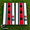 WishyWashy white striped washer toss board set in Atlanta Falcons colors
