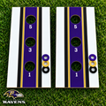 WishyWashy white striped washer toss board set in Baltimore Ravens colors