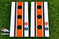 WishyWashy white striped washer toss board set in Denver Broncos colors