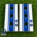 WishyWashy white striped washer toss board set in Indianapolis Colts colors