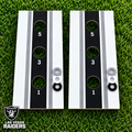 WishyWashy white striped washer toss board set in Las Vegas Raiders colors
