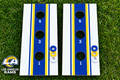 WishyWashy white striped washer toss board set in Los Angeles Rams colors
