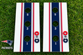 WishyWashy white striped washer toss board set in New England Patriots colors