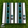 WishyWashy white striped washer toss board set in Philadelphia Eagles colors