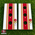 WishyWashy white striped washer toss board set in San Francisco 49ers colors