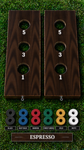WishyWashy two-board game set in Espresso wood stain