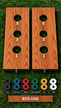 WishyWashy two-board game set in Red Oak wood stain